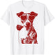Valentine Jack Russell Romantic Dog Sunglasses T-Shirt - T-Shirt | White