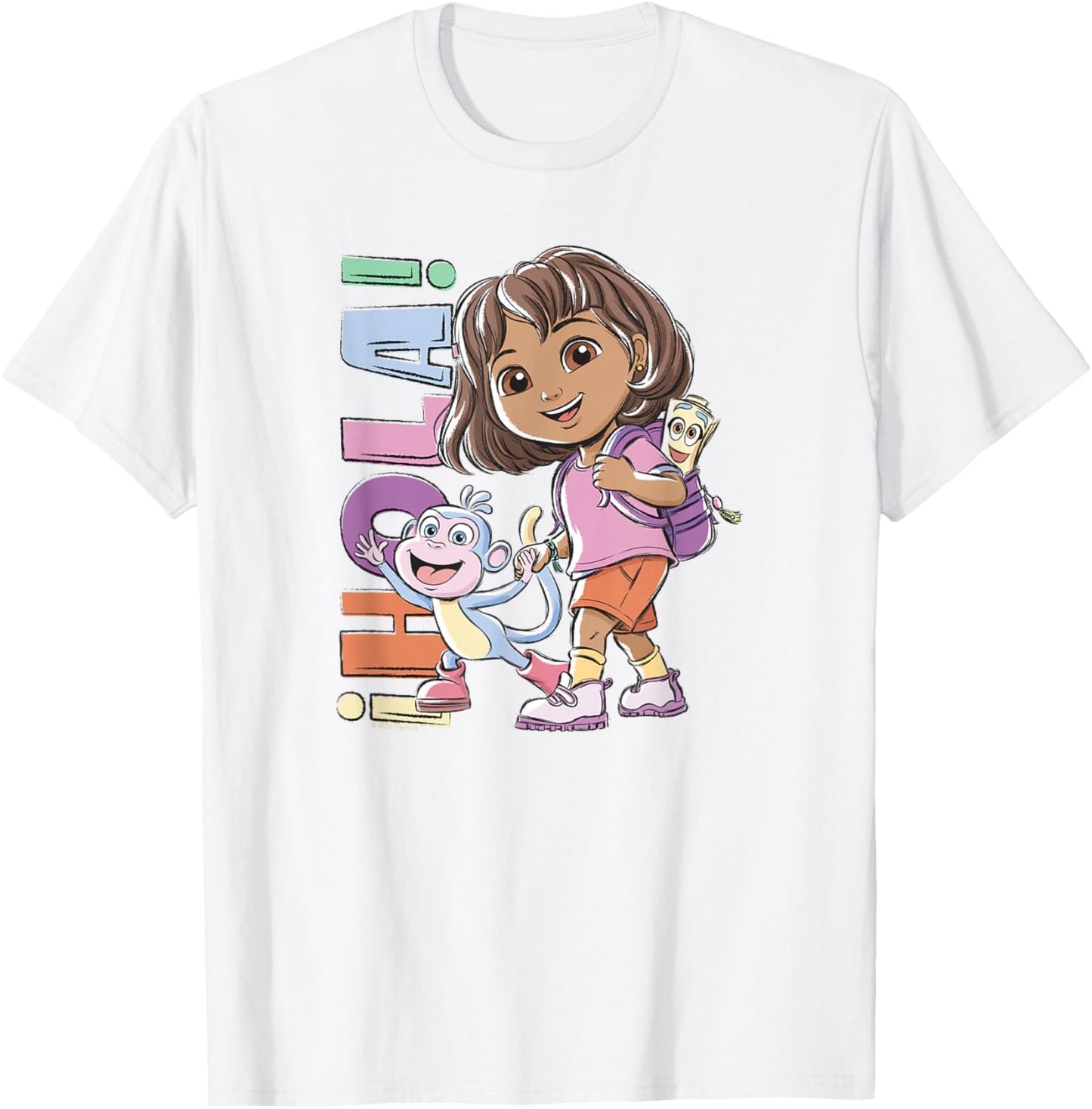 Dora (2024) Hola Dora Sketchy T-Shirt - T-Shirt | White