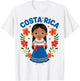Costa Rica Costa Rican Girl Traditional Dress Heritage T-Shirt - T-Shirt | White