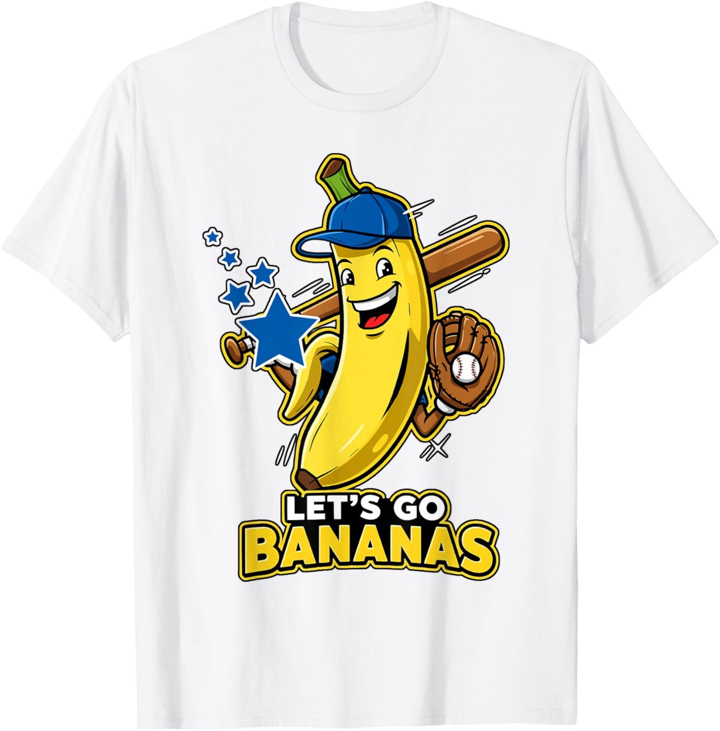 Funny Banana Shirts Gift Fruit Lovers Boys Lets Go Bananas T-Shirt - T-Shirt | White