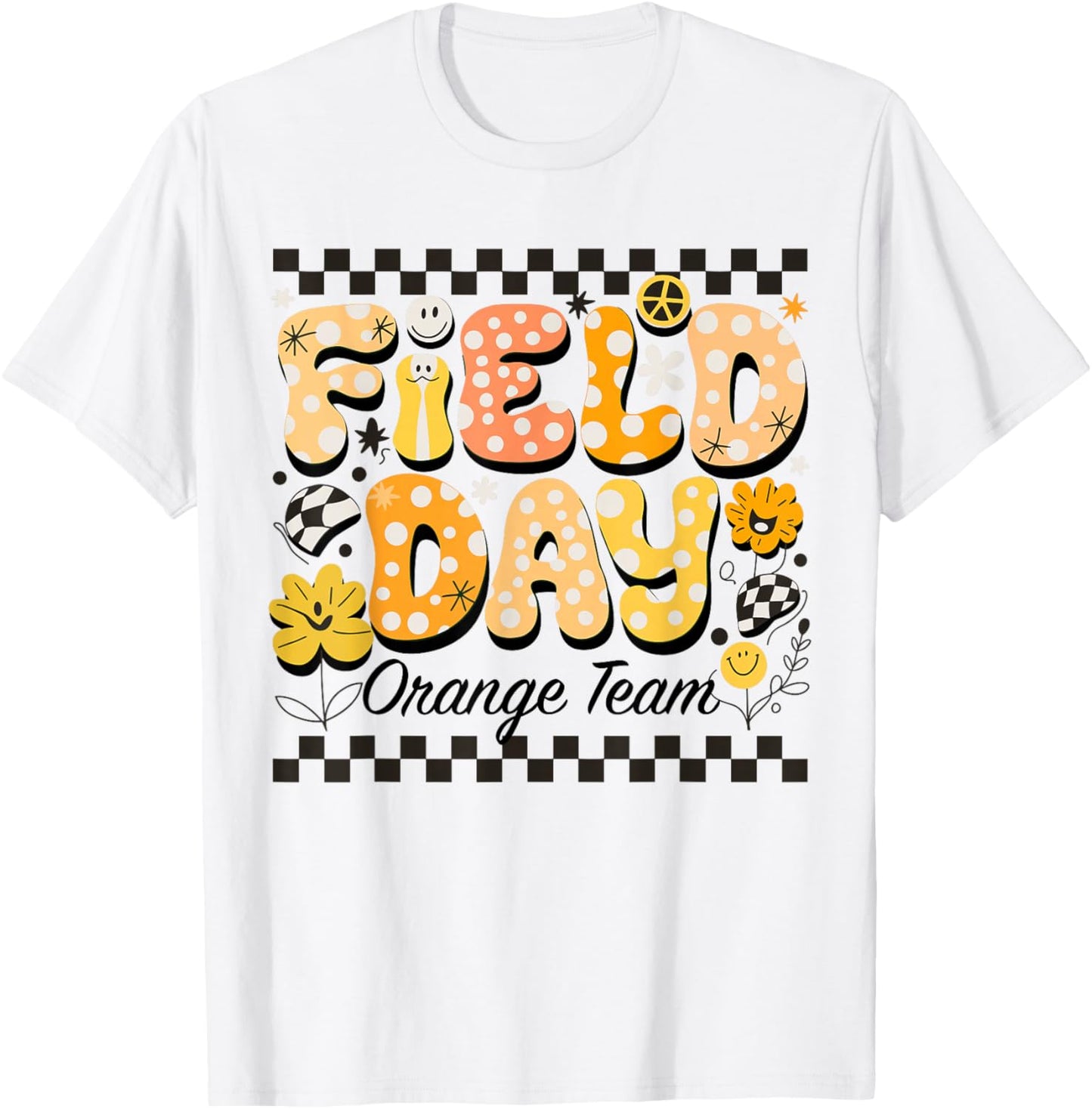 Field Day Orange Team Color Field Trip Team Game Competition T-Shirt - T-Shirt | White