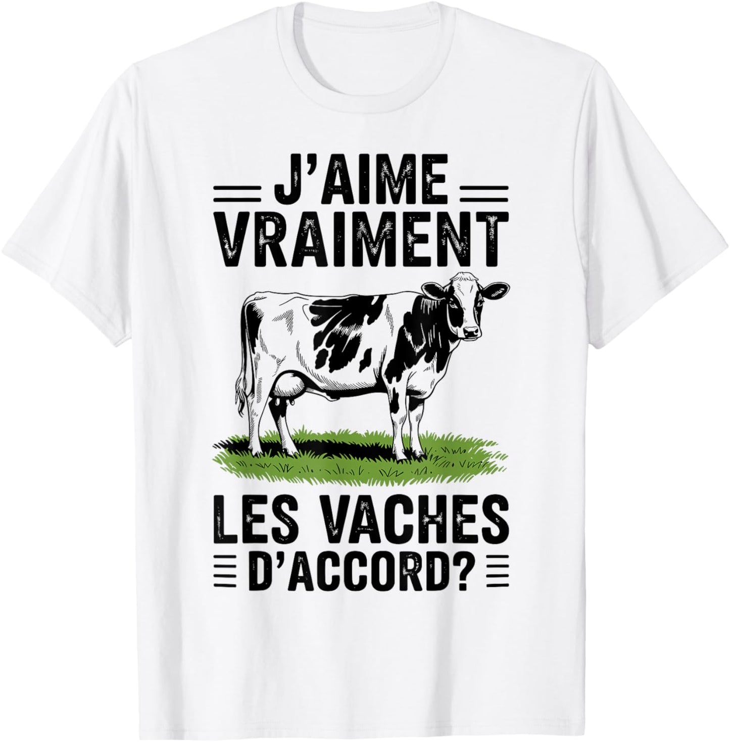 Cow Boy Girl Child "J'aime les Vaches " Motif " Je aime les Vaches T-Shirt - T-Shirt | White