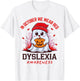 I Wear Red Dyslexia Awareness Month Dyslexia Halloween Ghost T-Shirt - T-Shirt | White