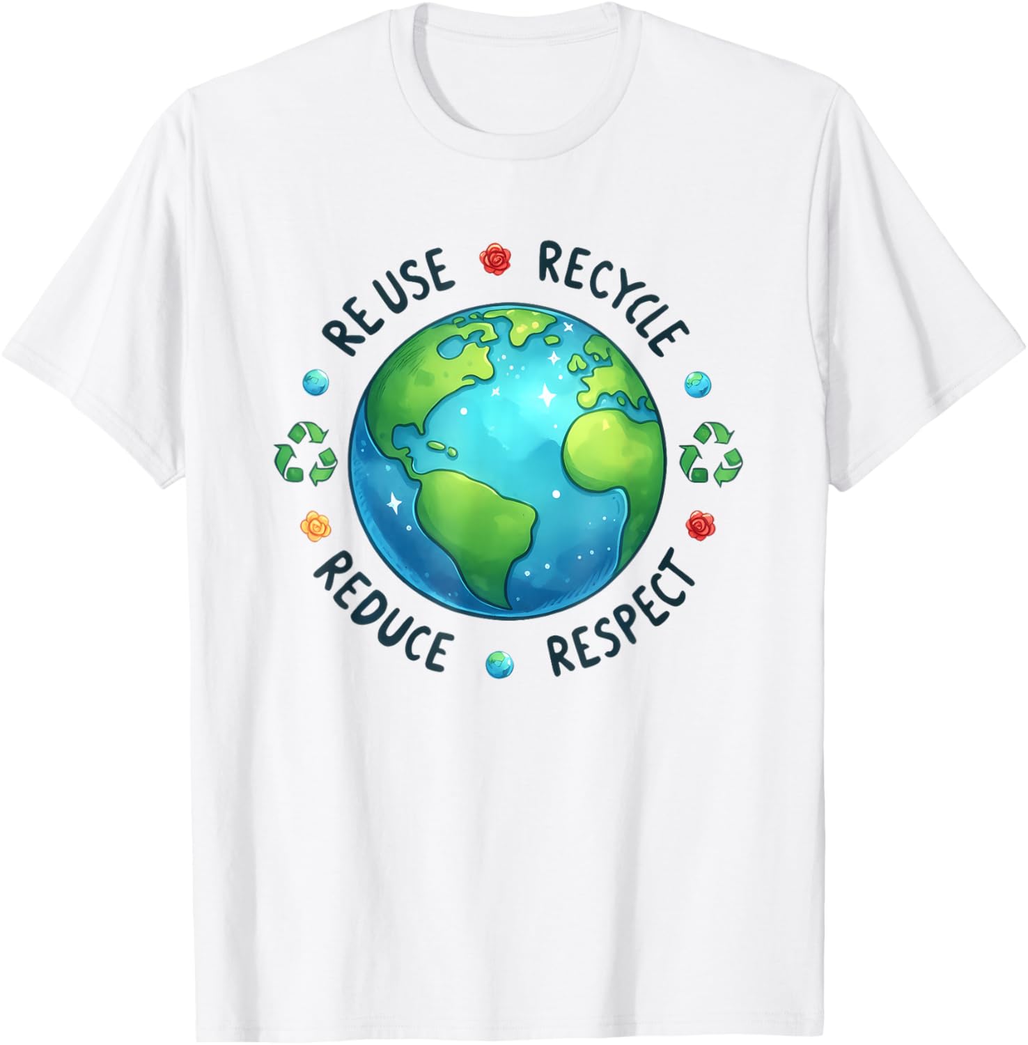 Recycle Earth Day T-Shirt - T-Shirt | White