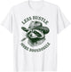 Less Hustle More Boondoggle Funny Cowboy Raccoon Vintage T-Shirt - T-Shirt | White