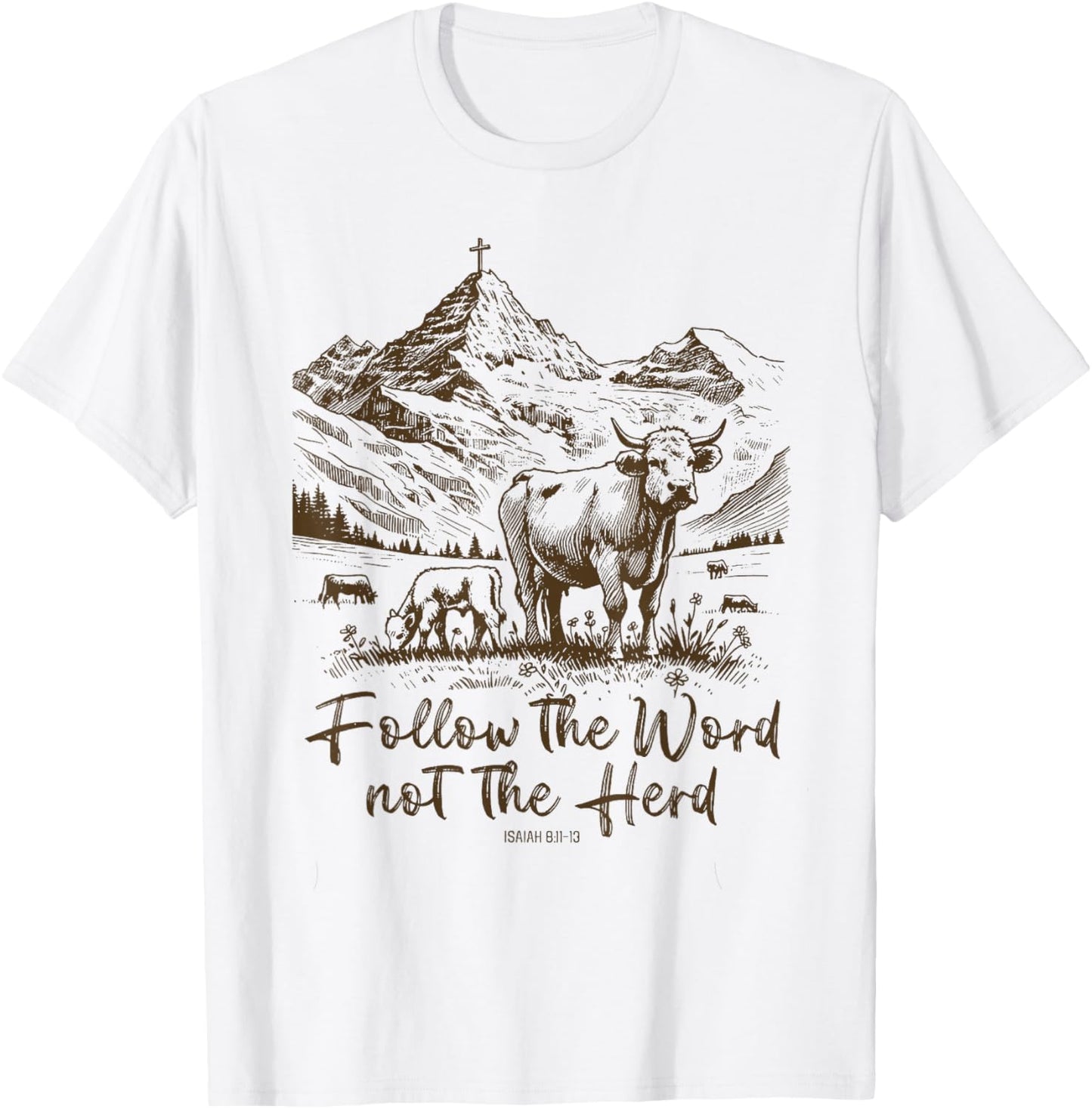 Follow The Word Not The Herd T-Shirt - T-Shirt | White