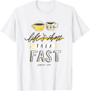 Gilmore Girls Life's Short Talk Fast T-Shirt - T-Shirt | White