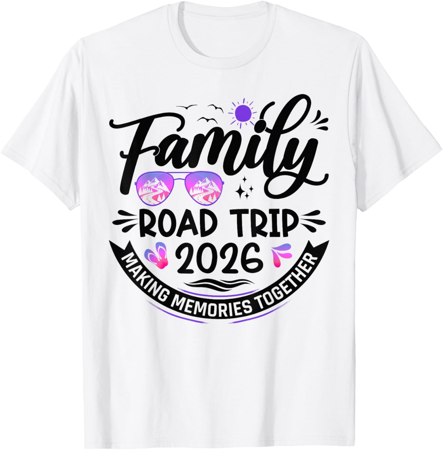 Family Road Trip 2026 Matching Family Vacation 2026 T-Shirt - T-Shirt | White
