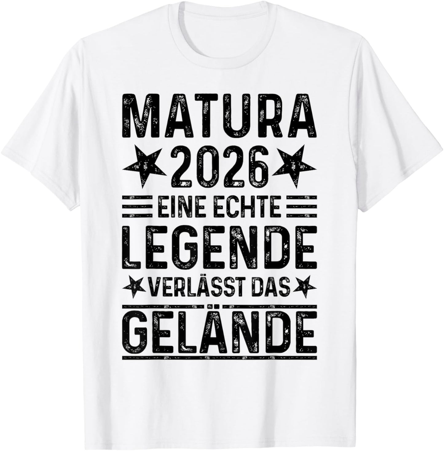 Matura 2026 Abschluss Eine Legende verlässt das Gelände T-Shirt - T-Shirt | White