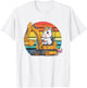 Retro Unicorn Excavator Operator Construction Excavators T-Shirt - T-Shirt | White