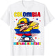 Colombia Dabbing Kid Hispanic Heritage Celebration for Kids T-Shirt - T-Shirt | White