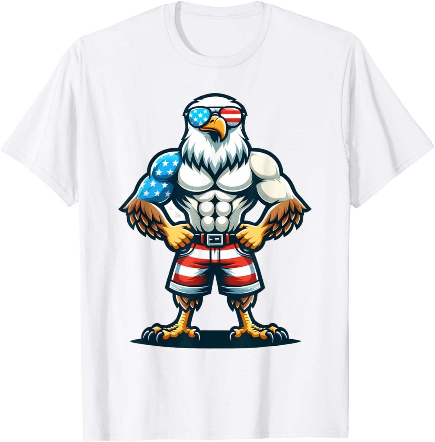Patriotic Eagle T-Shirt - T-Shirt | White