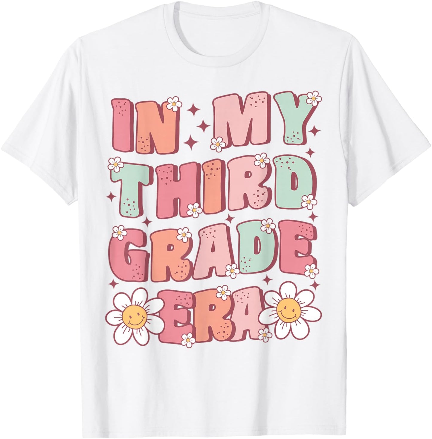 In My Third Grade Era Cute Groovy 3rd Grade Back to School T-Shirt - T-Shirt | White