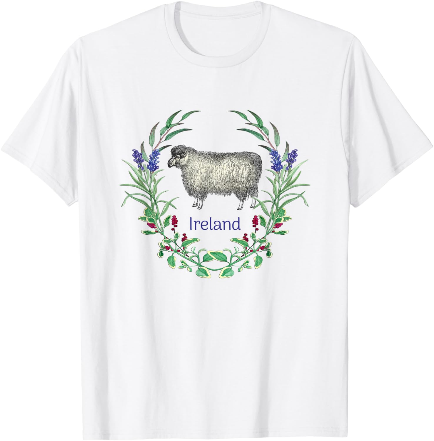 Ireland Sheep Farm Sheep Farming Sweden Artwork UK Souvenir T-Shirt - T-Shirt | White