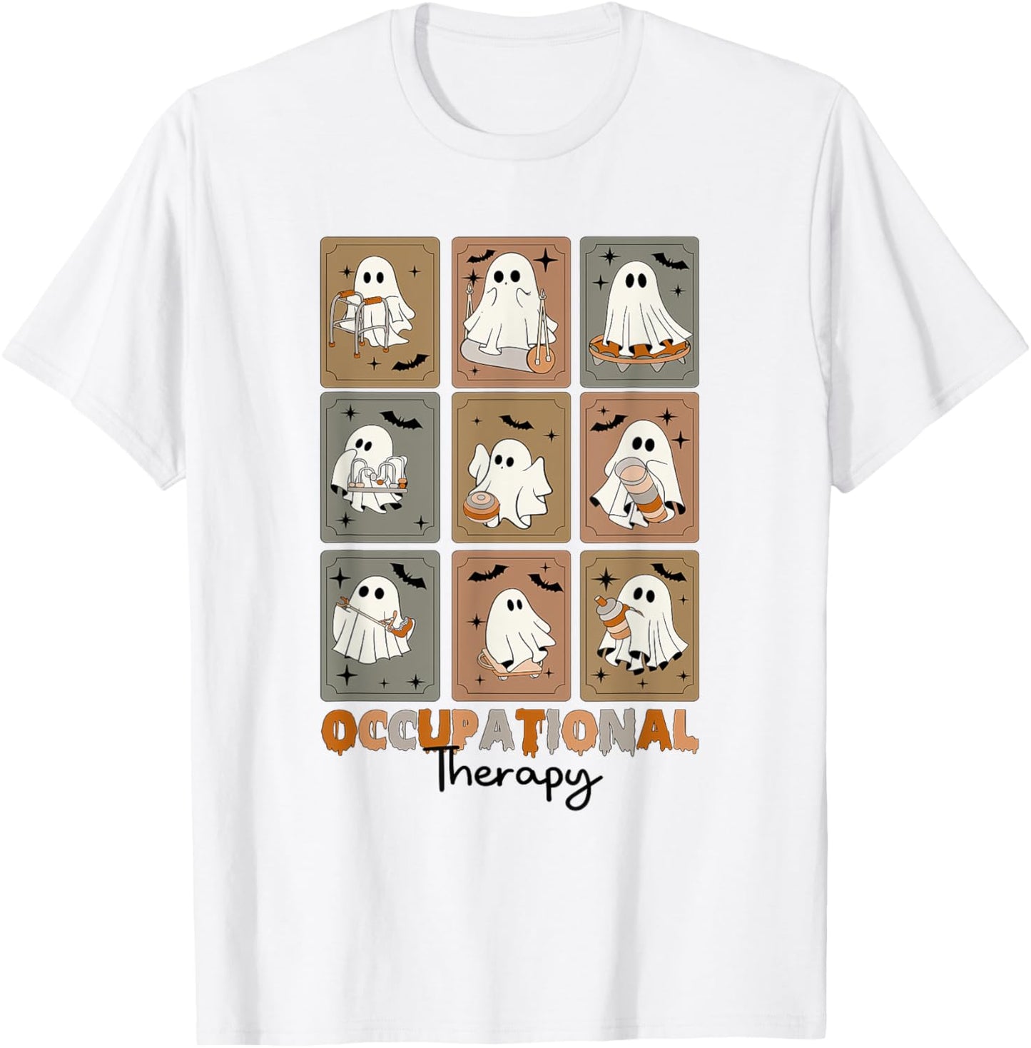 Occupational Therapy OT Funny Ghost Halloween OTA Costume T-Shirt - T-Shirt | White