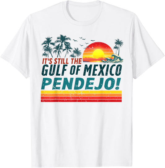 It's Still The Gulf of Mexico Pendejo Retro Men Women Beach T-Shirt - T-Shirt | White