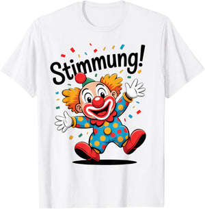 Clown Costume Mood Confetti Carnival Party Fancy Dress T-Shirt - T-Shirt | White