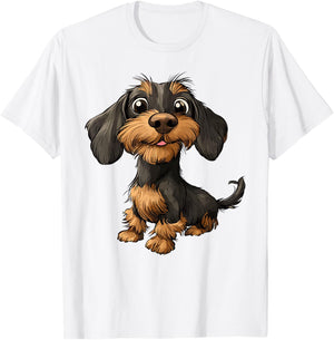 Rauhaardackel Dachshund Teckel Dog Hunting Dog Funny , White, S T-Shirt - T-Shirt | White