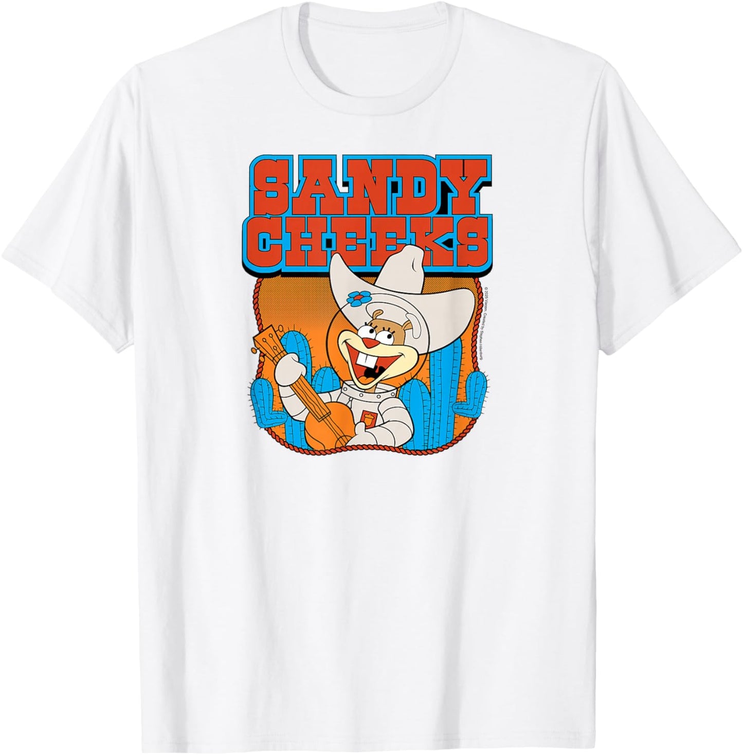 Spongebob Squarepants - Sandy Cheeks - Western T-Shirt - T-Shirt | White