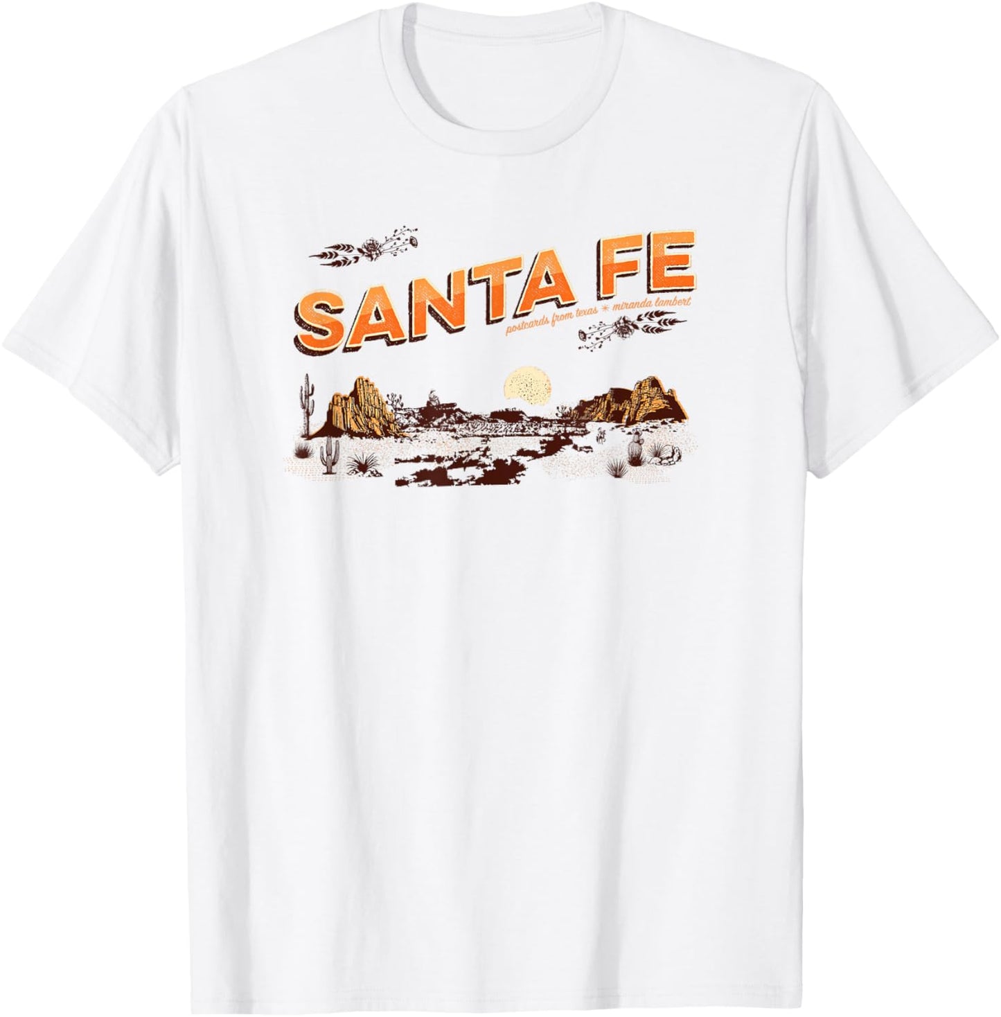 Miranda Lambert Santa Fe Postcards From Texas T-Shirt - T-Shirt | White