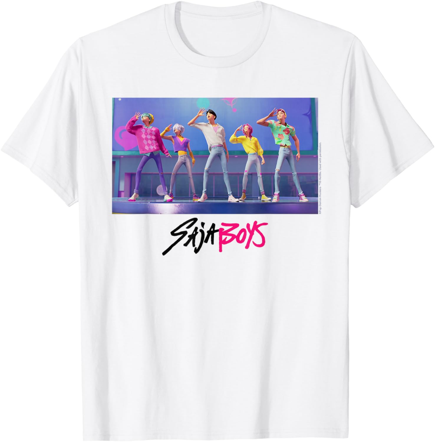 KPop Demon Hunters Saja Boys Soda Pop Dance T-Shirt - T-Shirt | White