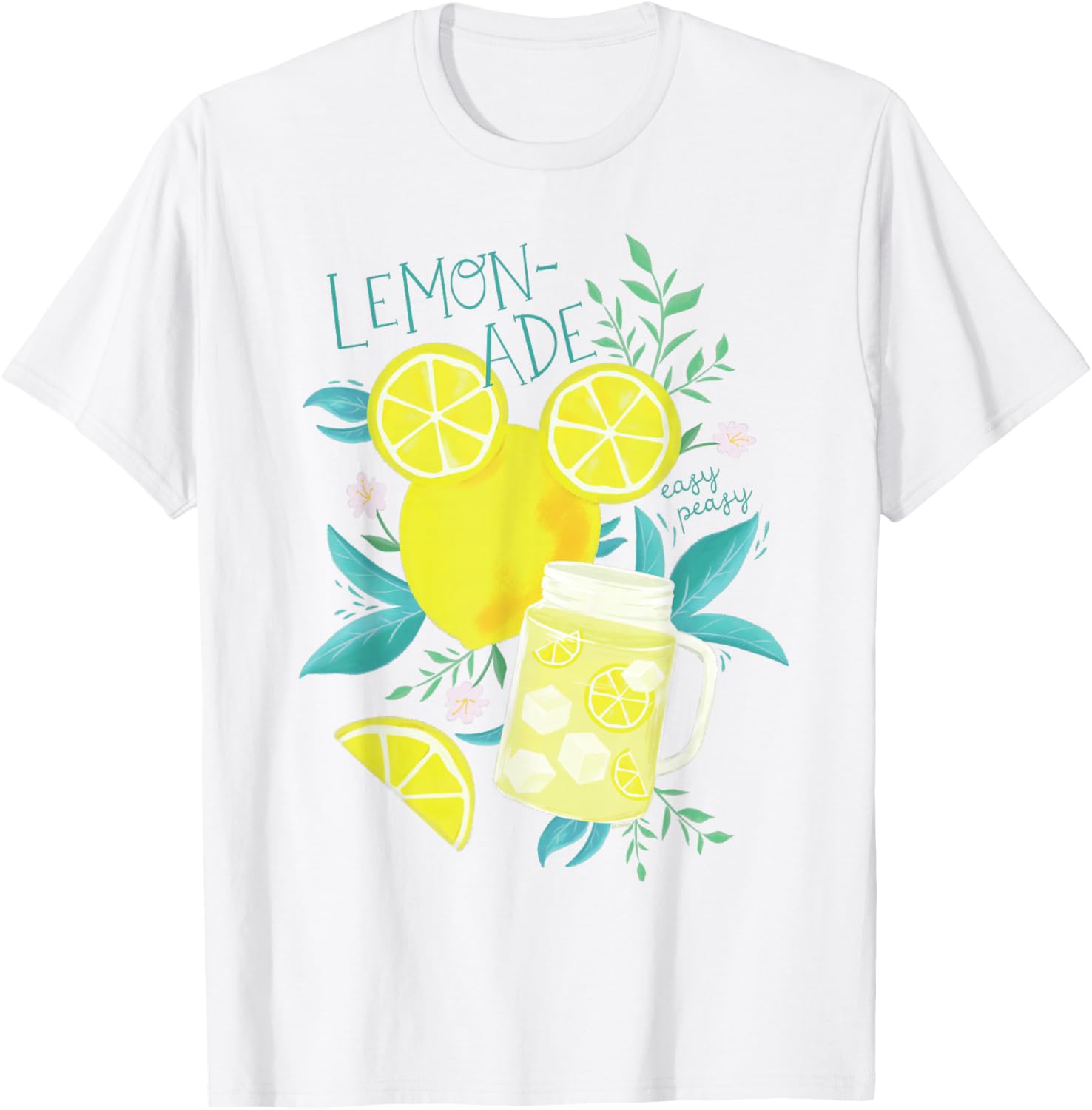 Disney Mickey Mouse Easy Peasy Lemonade Summer Vacation T-Shirt - T-Shirt | White