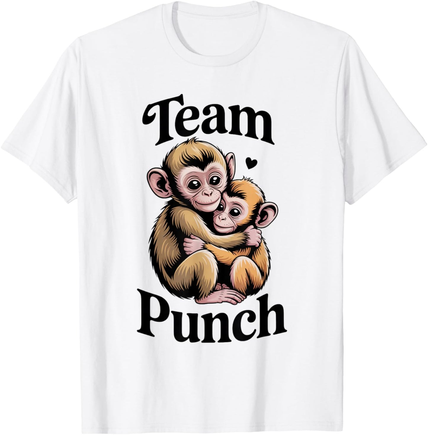 Team Punch Adorable Monkey Squad T-Shirt - T-Shirt | White