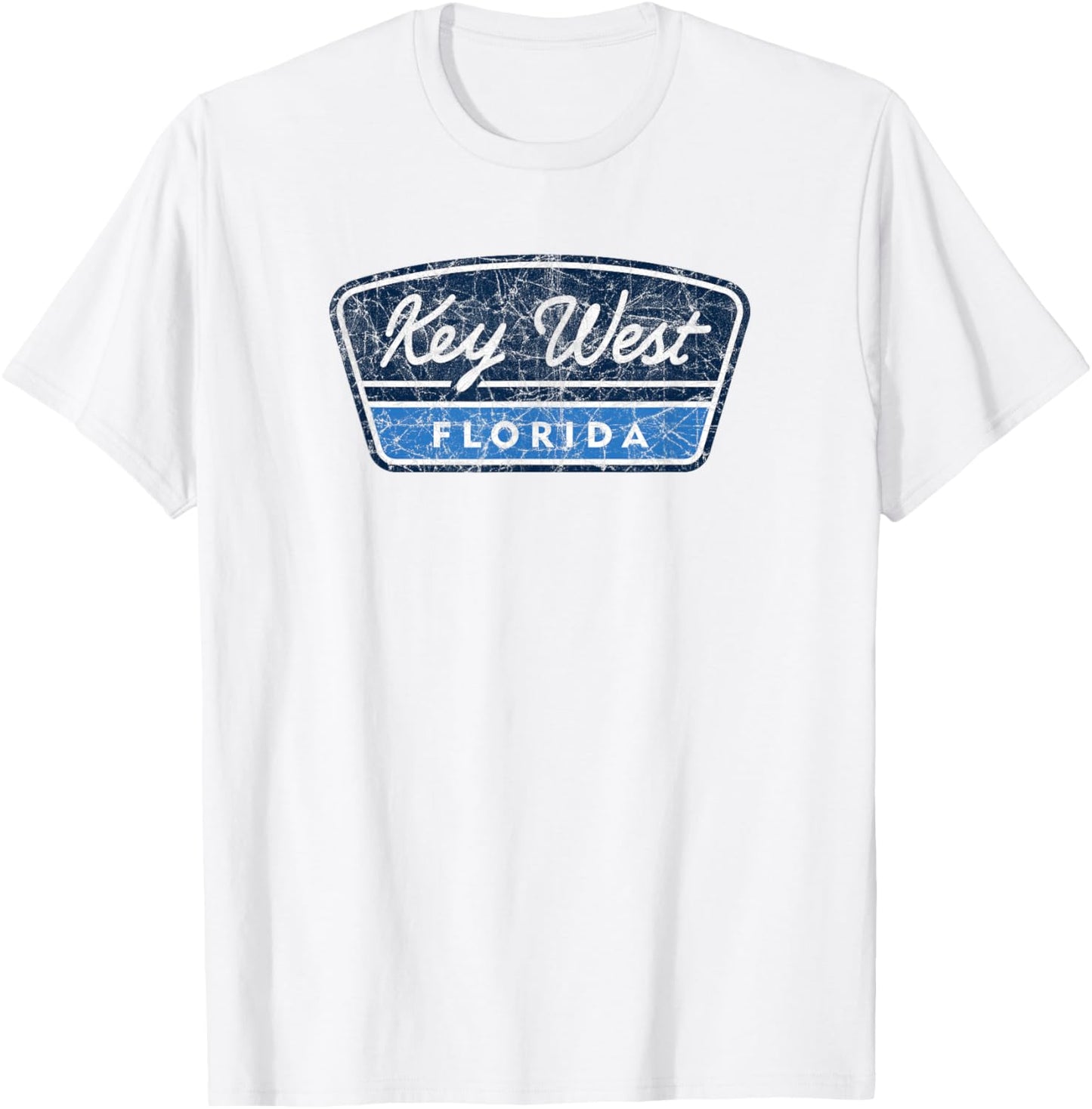 Vintage Key West Florida Souvenir Retro Throwback Script T-Shirt - T-Shirt | White
