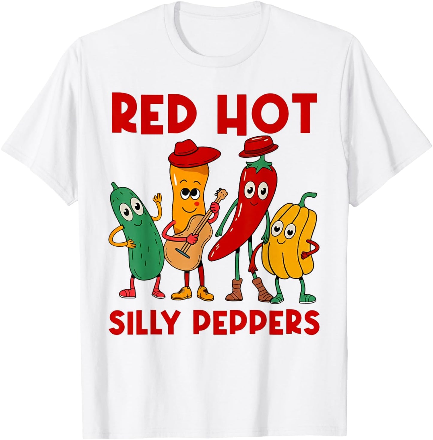 Red Hot Silly Peppers T-Shirt - T-Shirt | White