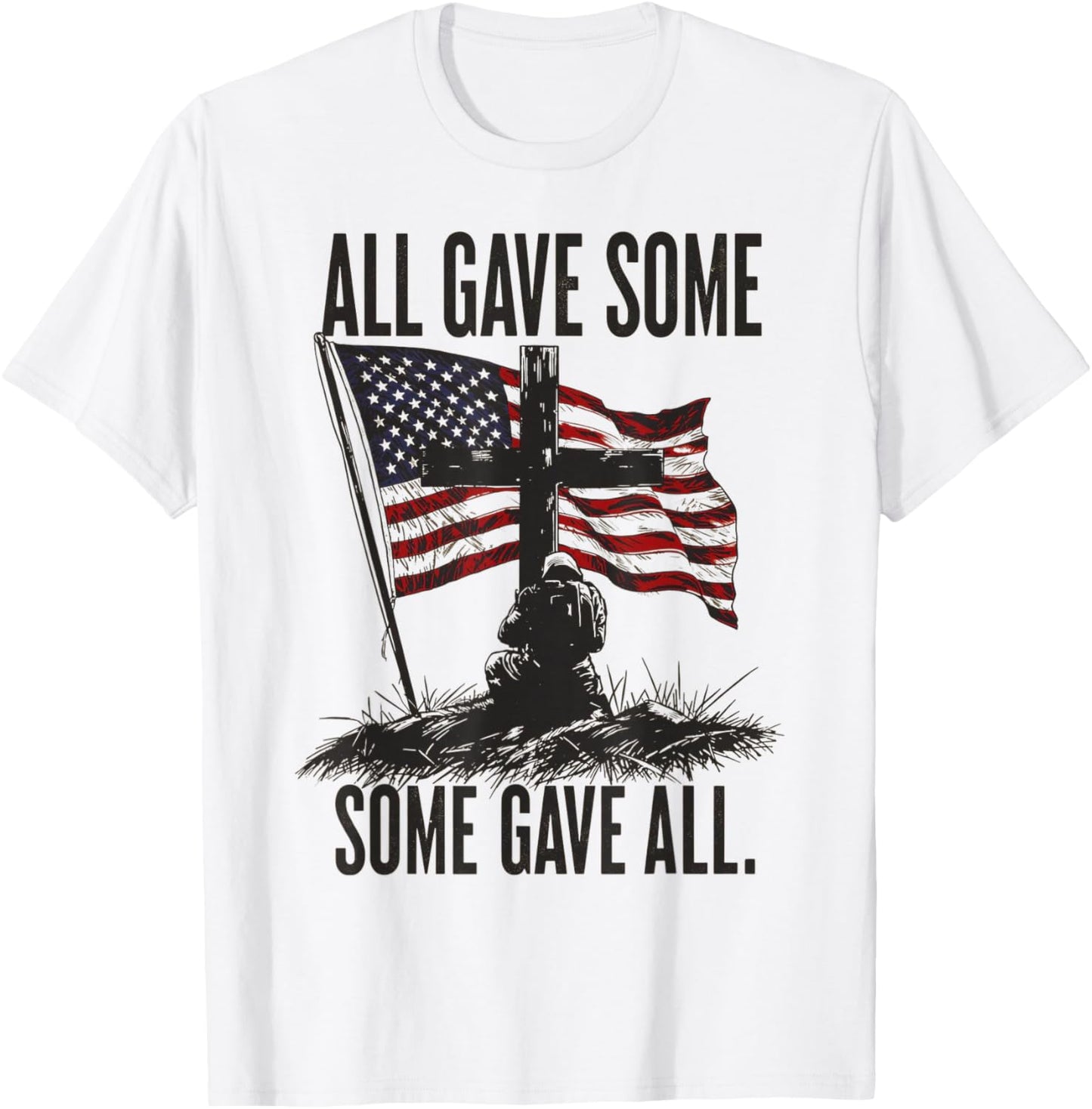 Pride All Gave Some Some Gave All Veterans Day T-Shirt - T-Shirt | White