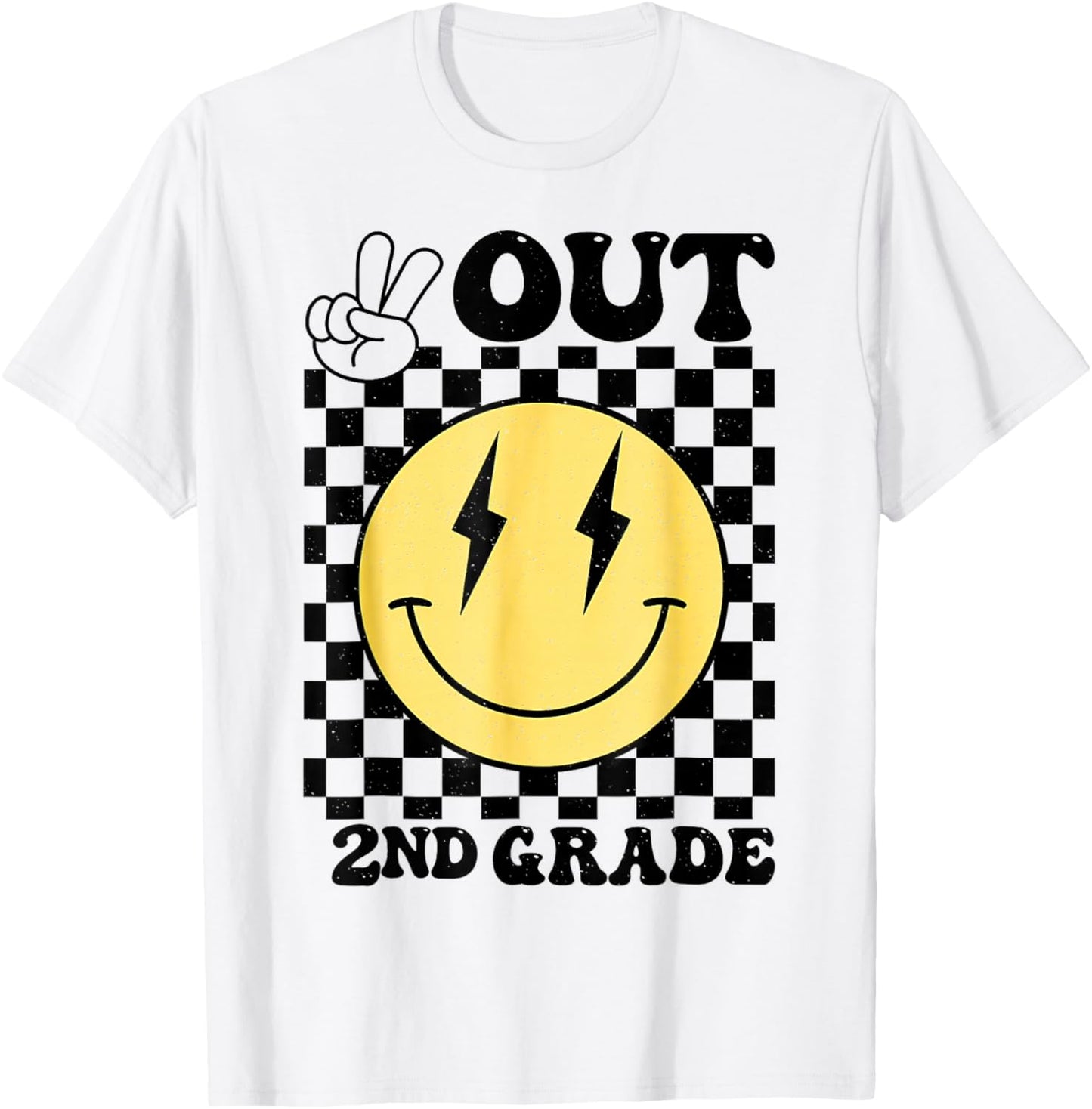 Peace Out 2nd Grade Last Day of School 5th Grade Graduation T-Shirt - T-Shirt | White