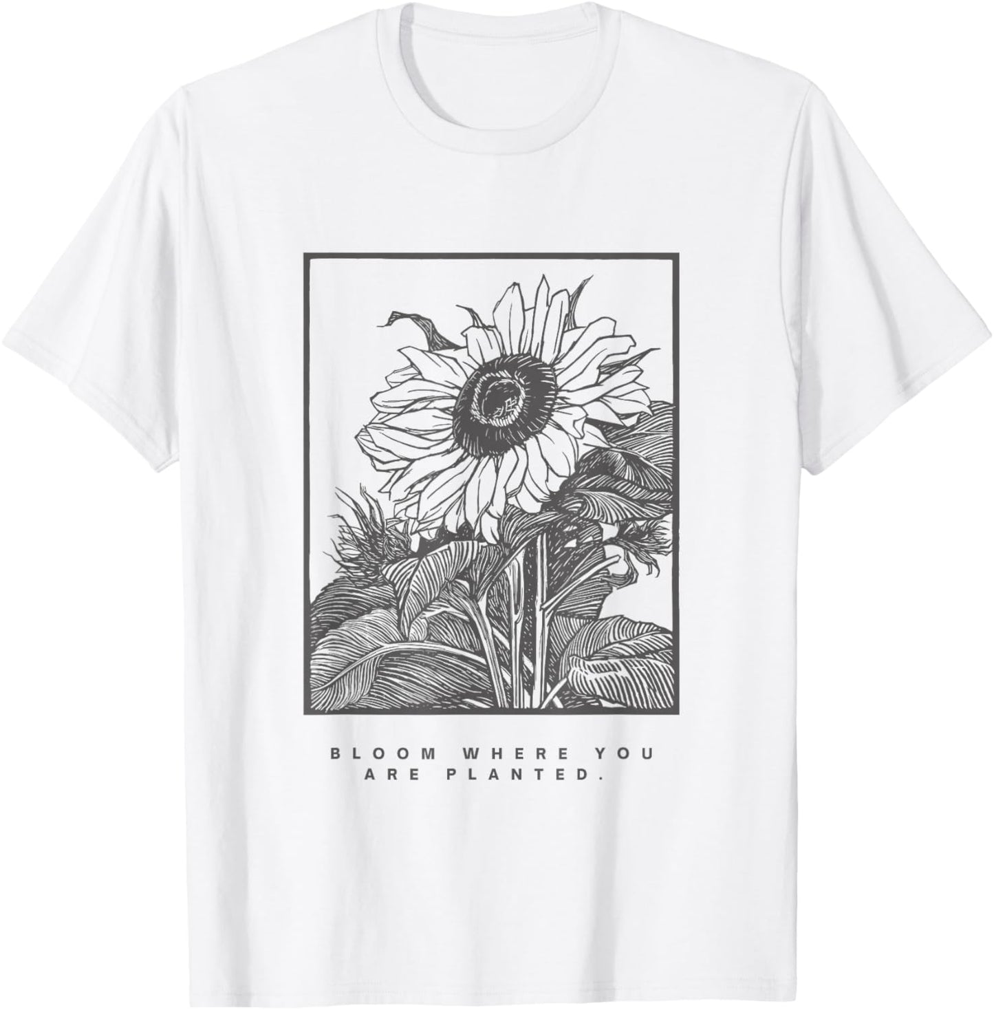 Sunflower Shirt Vintage Bloom Where You Are Planted T-Shirt - T-Shirt | White