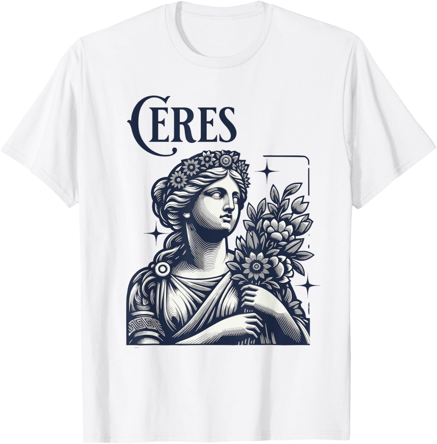 Ceres Roman Goddess T-Shirt - T-Shirt | White