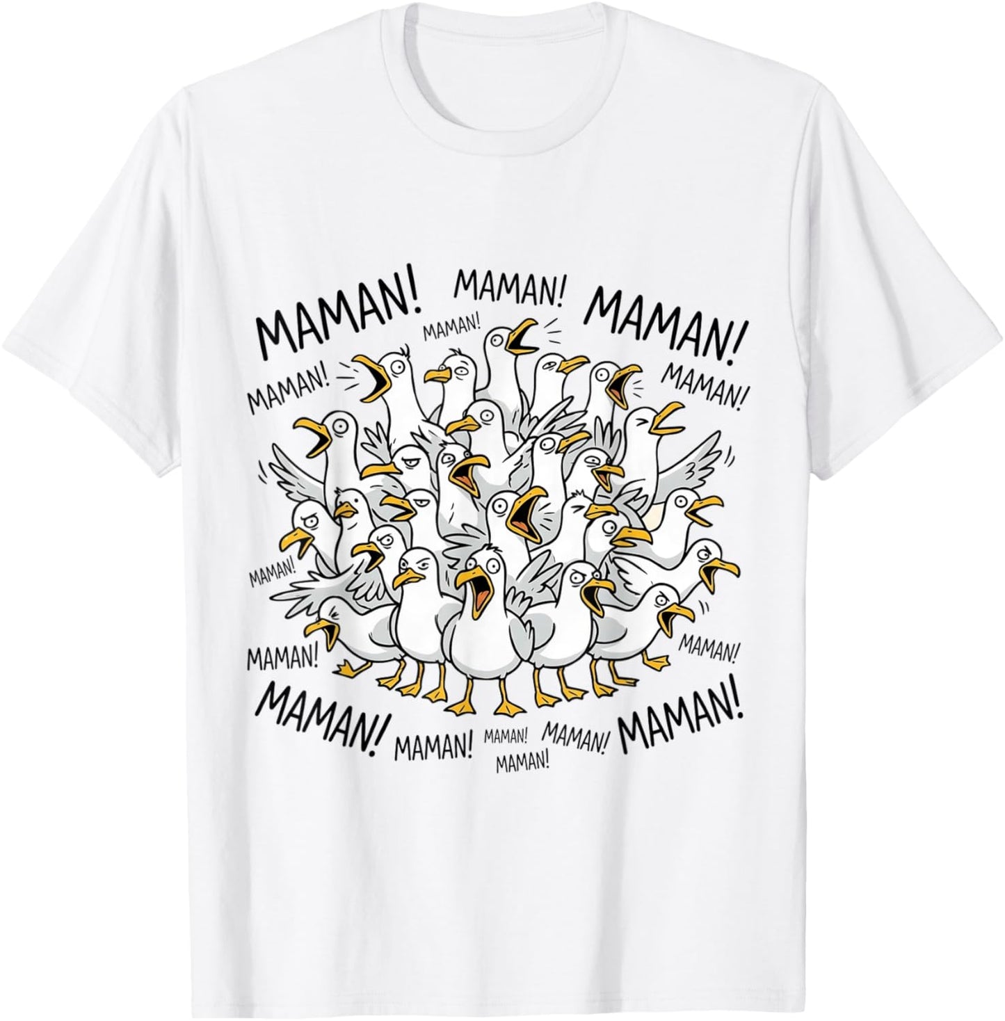 Maman Mouette Humour Fête des Mères Cadeau Rigolo T-Shirt - T-Shirt | White