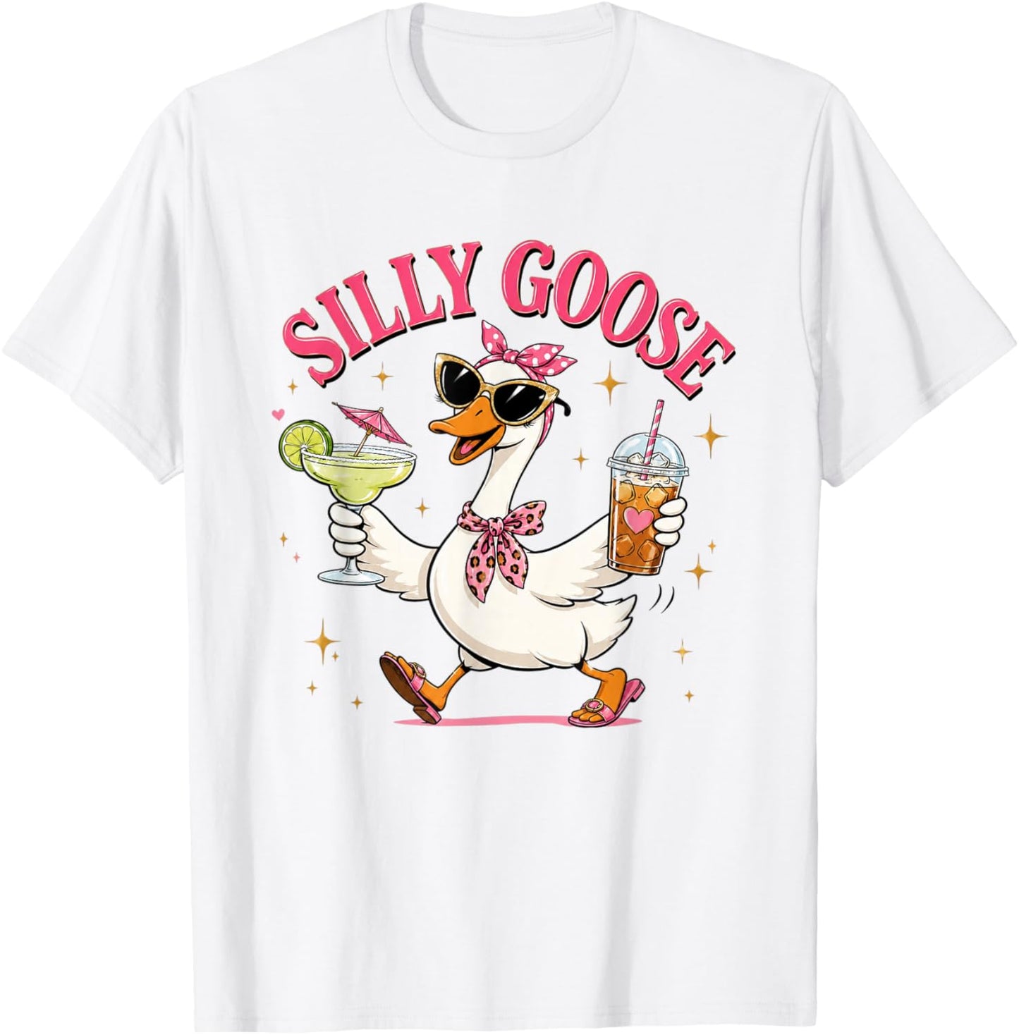 Silly Goose Funny Meme Cute Silly Goose T-Shirt - T-Shirt | White