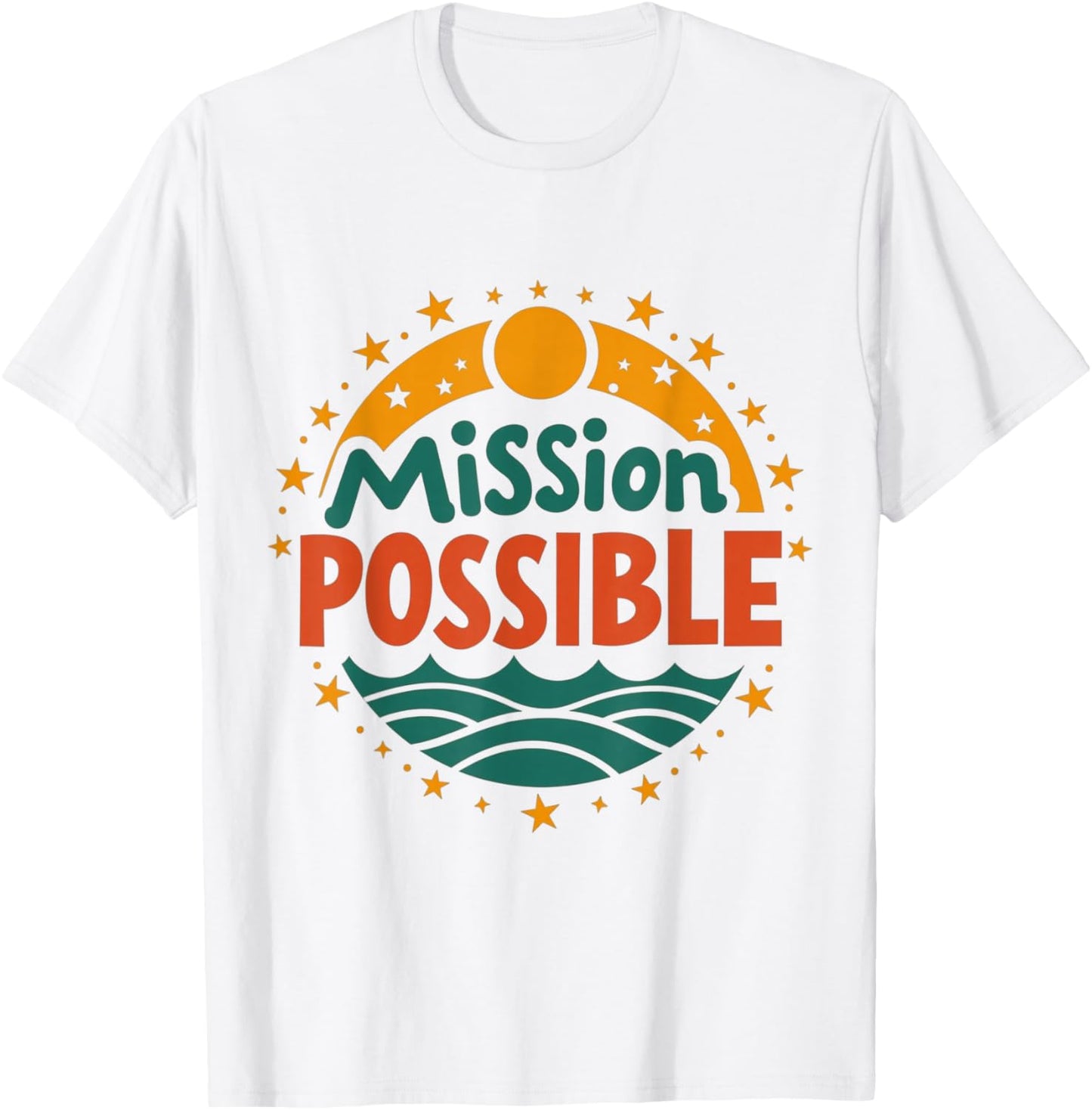 Mission Possible Motivational Inspirational School T-Shirt - T-Shirt | White