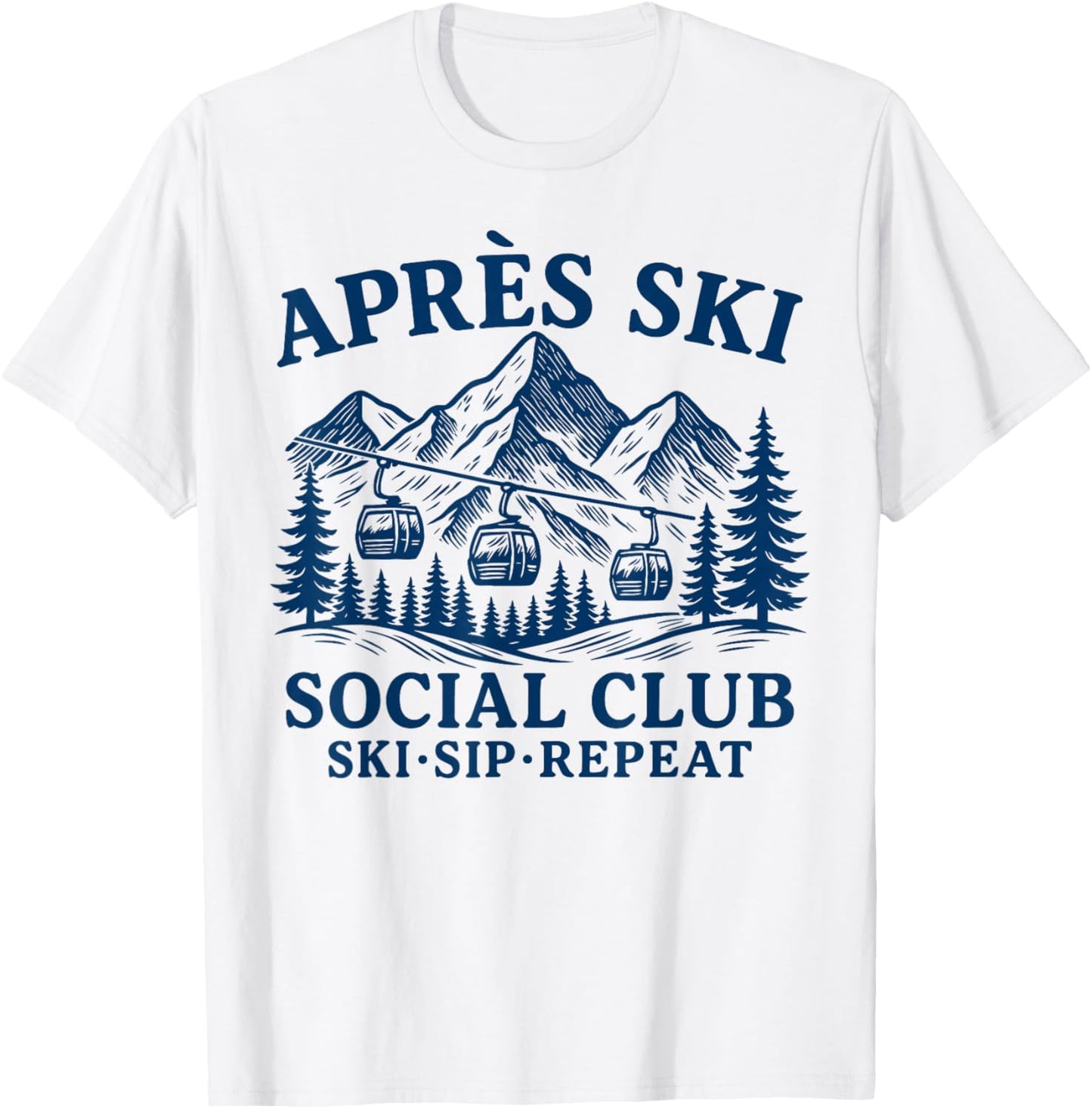 Après Ski Social Club Ski Sip Repeat T-Shirt - T-Shirt | White