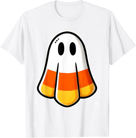 Funny Candy Corn Ghost Halloween Costume KIds Boys Girls T-Shirt - T-Shirt | White