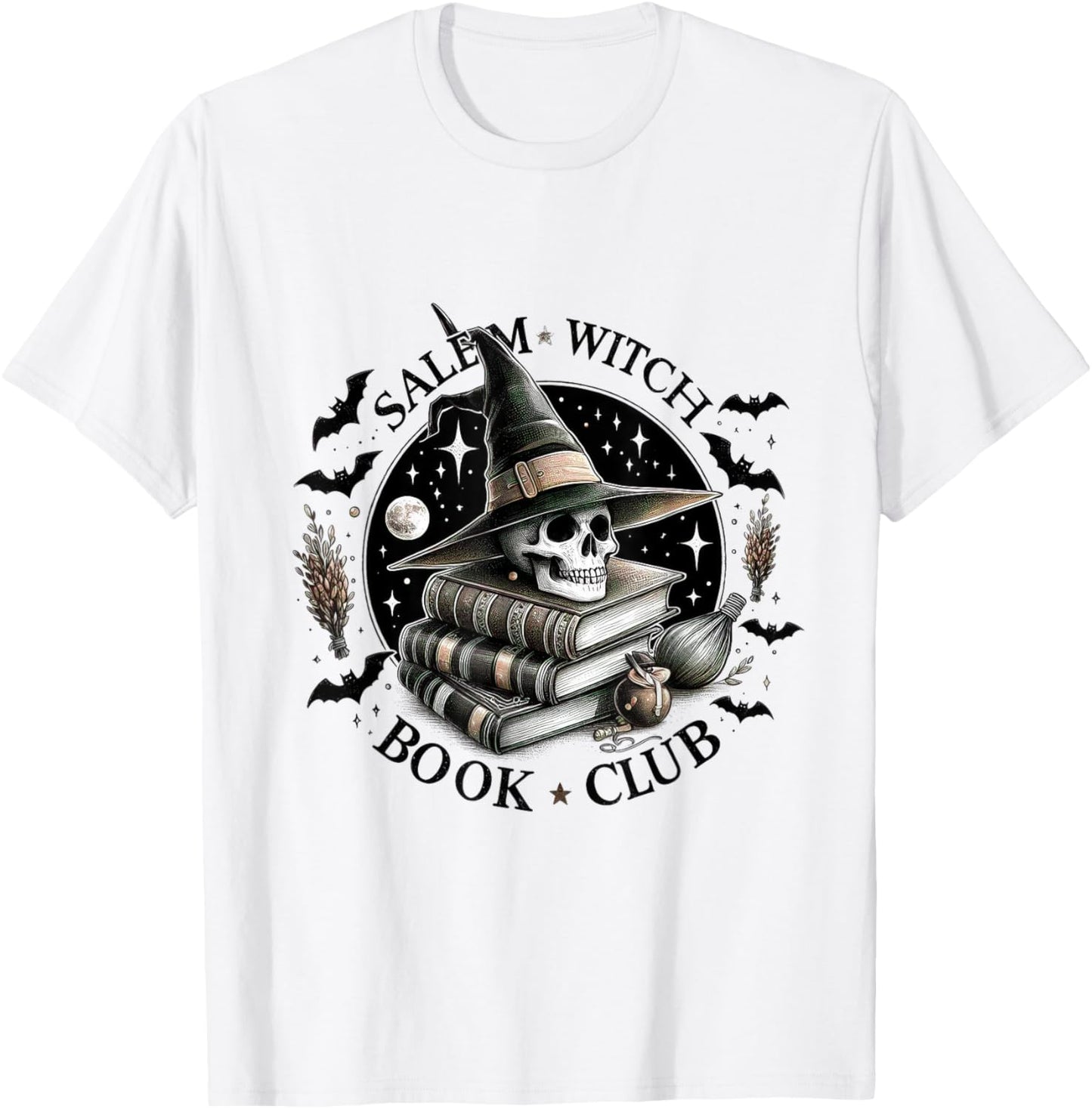 Salem Witch Book Club Halloween Party Costume Girl T-Shirt - T-Shirt | White