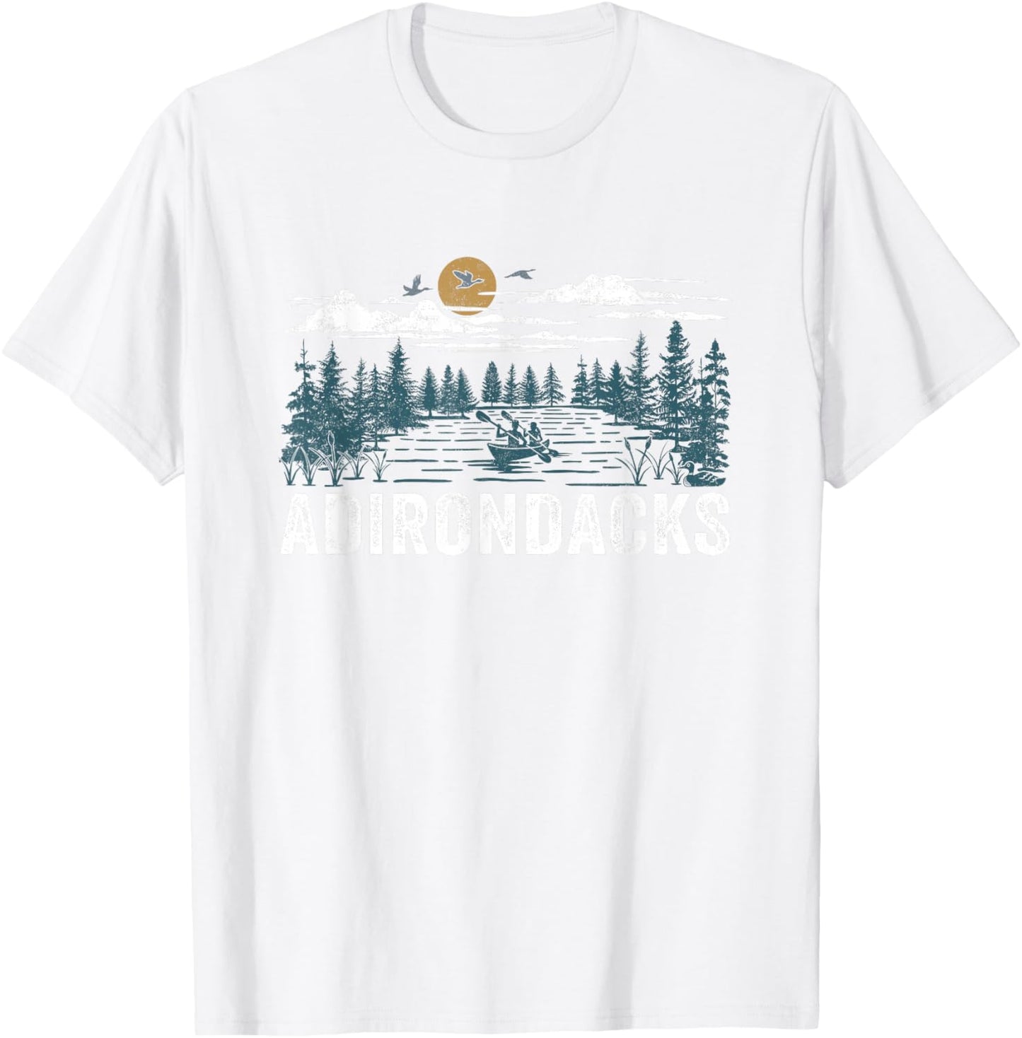 Adirondacks New York T-Shirt - T-Shirt | White
