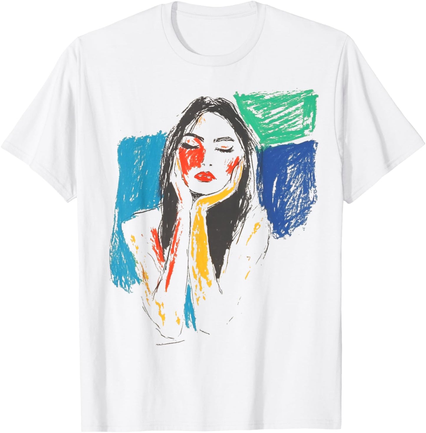 Colorful Abstract Graffiti Art Women's Graphic T-Shirt - T-Shirt | White