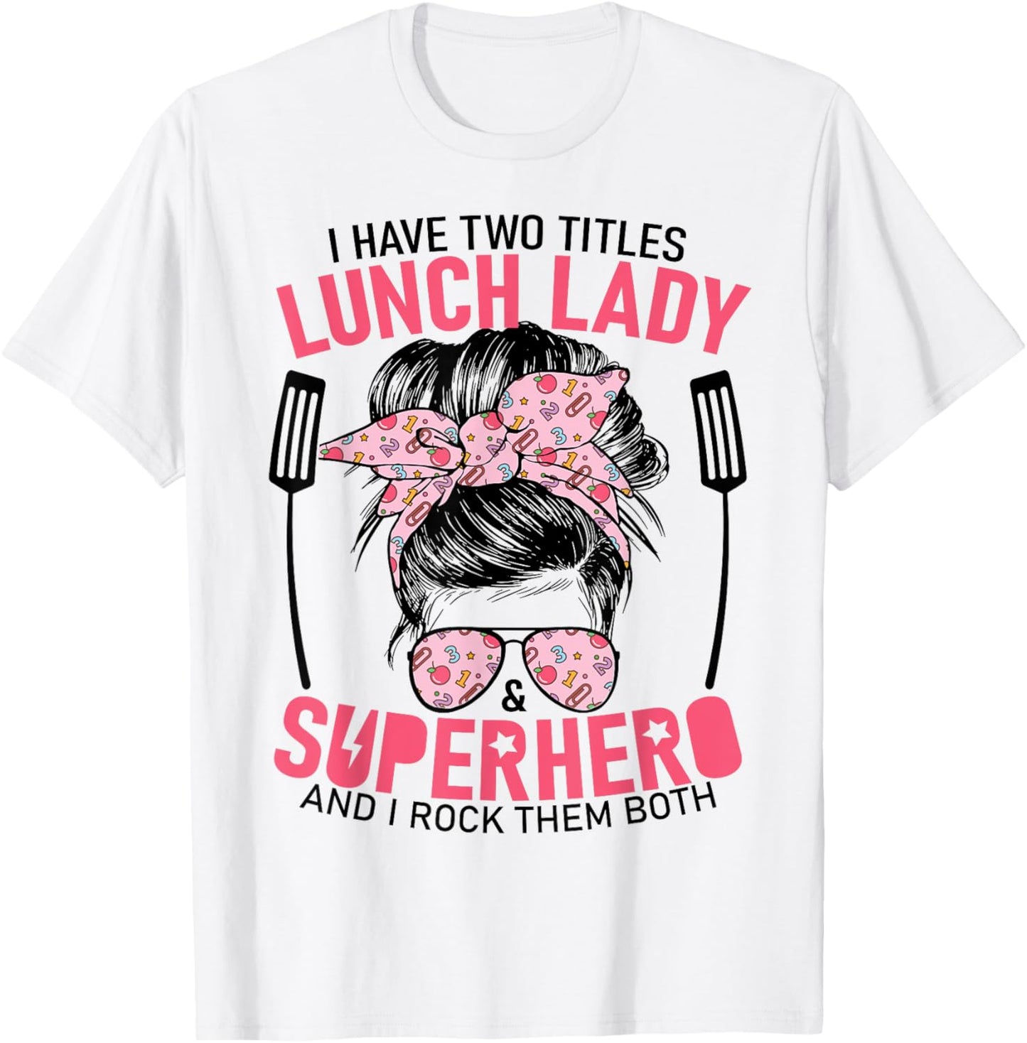 School Lunch Lady Superhero Funny Lunch Lady Women's T-Shirt - T-Shirt | White