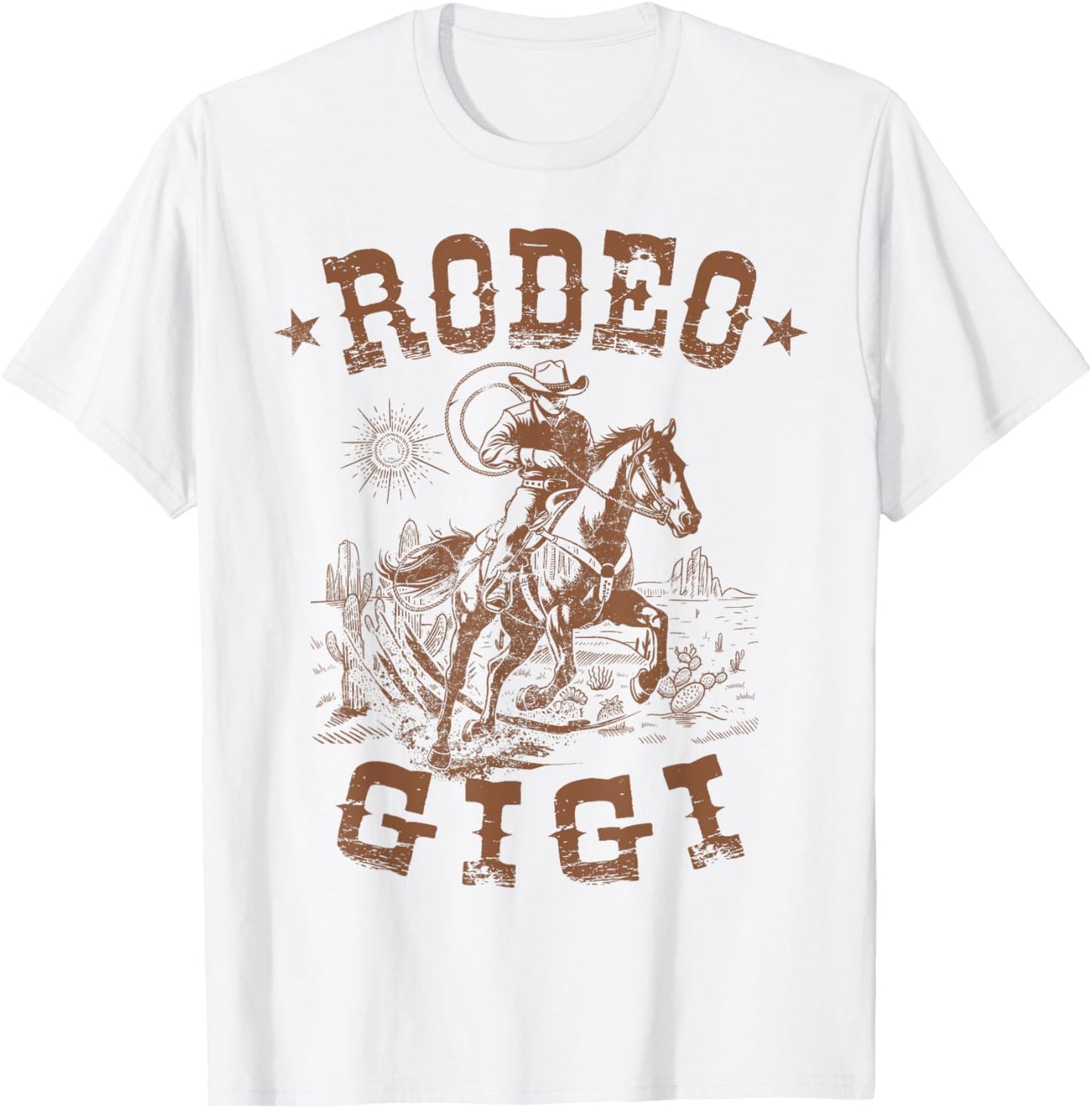 Rodeo Gigi Western Cowboy Family Matching Mother's Day T-Shirt - T-Shirt | White