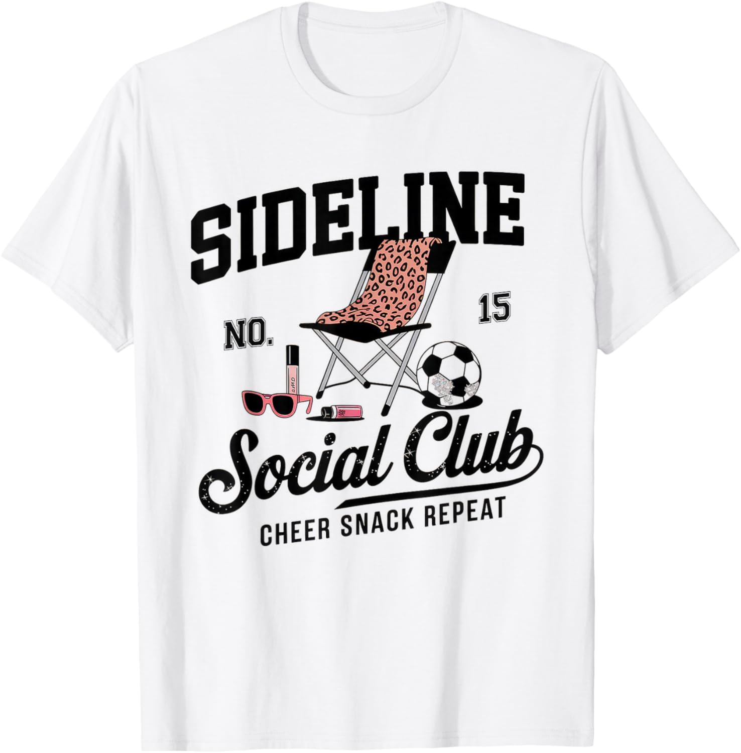 Women Sideline Social Club Soccer Mom Game Day T-Shirt - T-Shirt | White