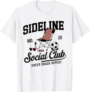 Women Sideline Social Club Soccer Mom Game Day T-Shirt - T-Shirt | White