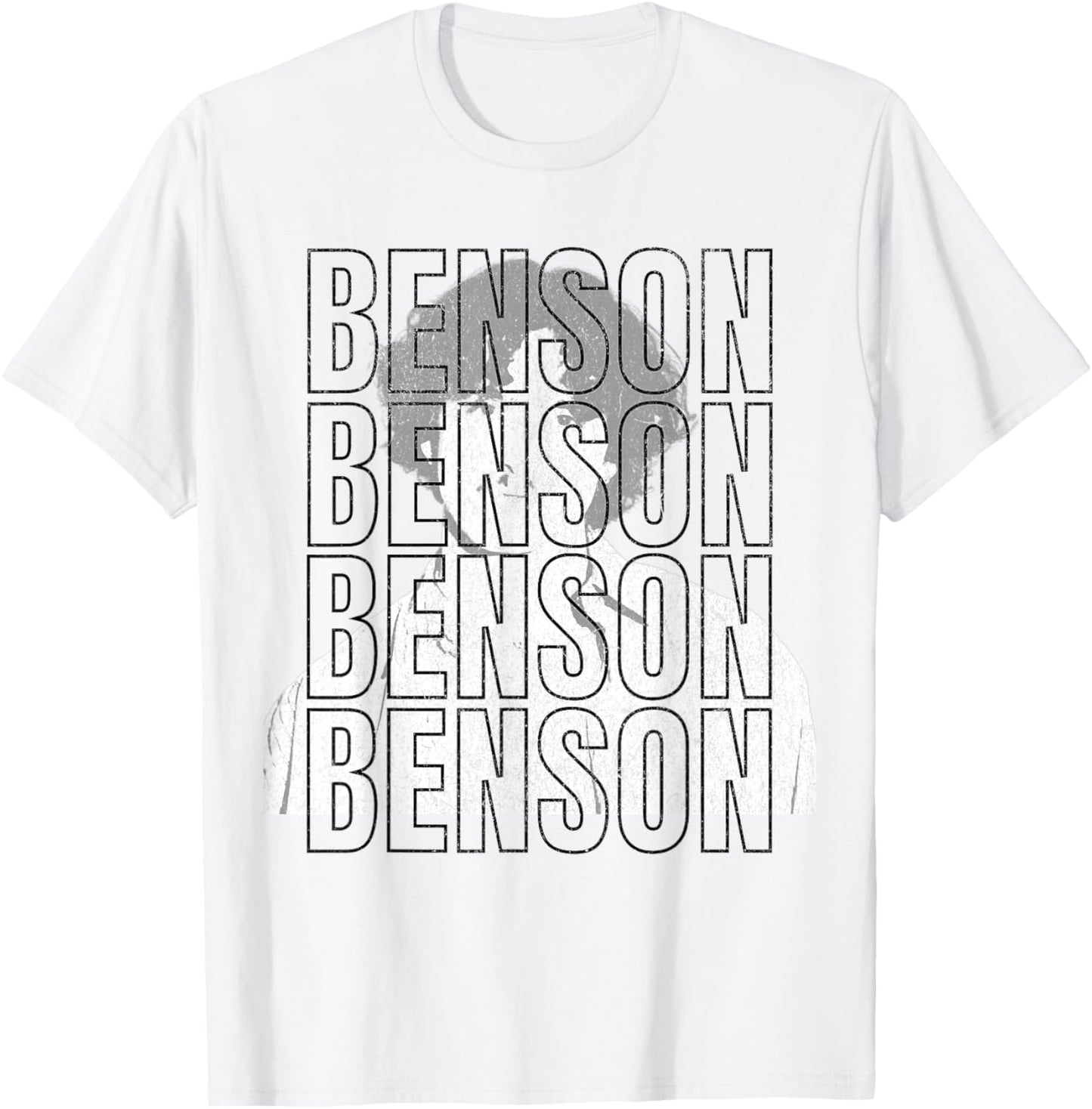 Benson First Name T With Glasses Personalized Vintage T-Shirt - T-Shirt | White