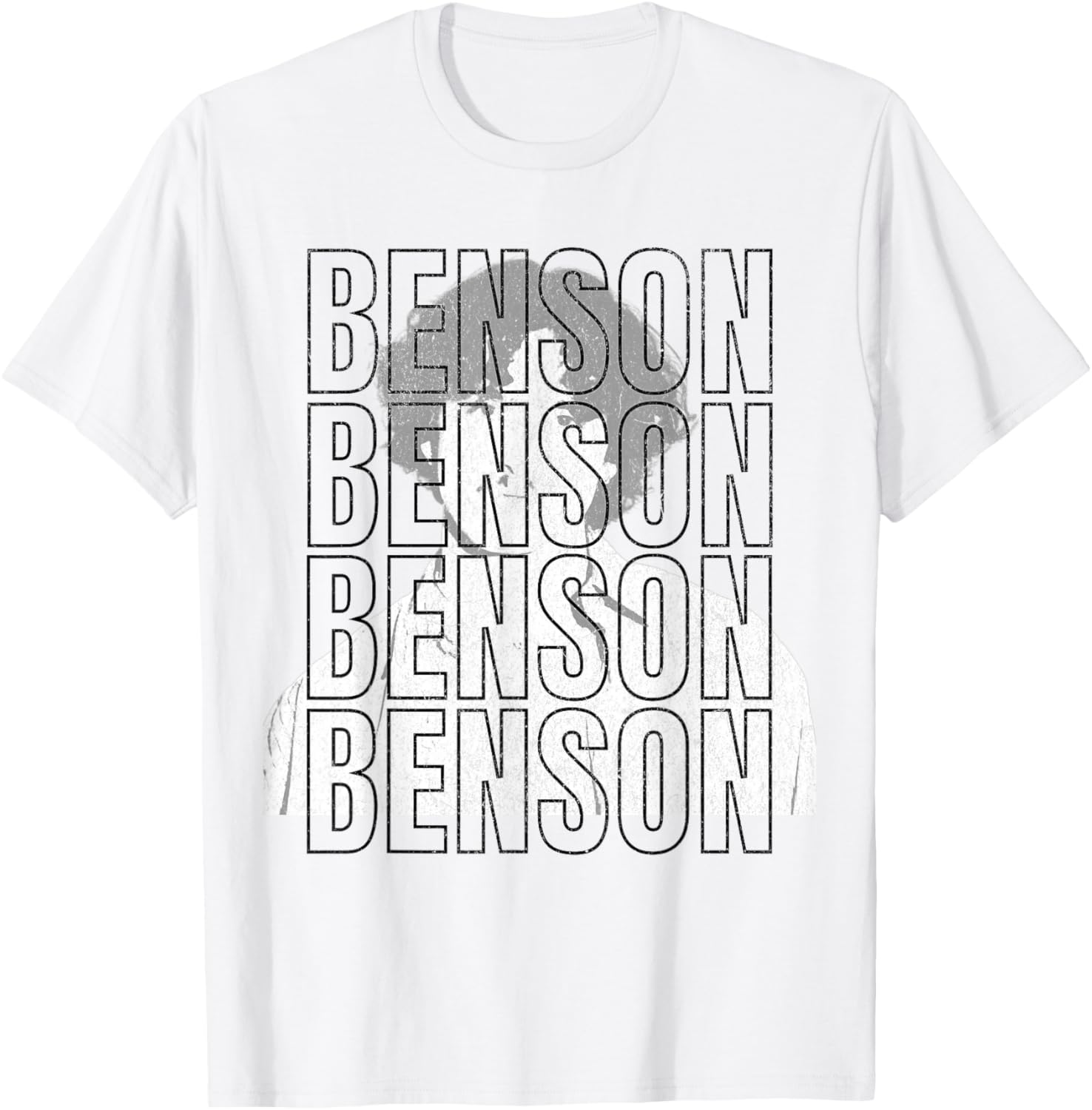 Benson First Name T With Glasses Personalized Vintage T-Shirt - T-Shirt | White