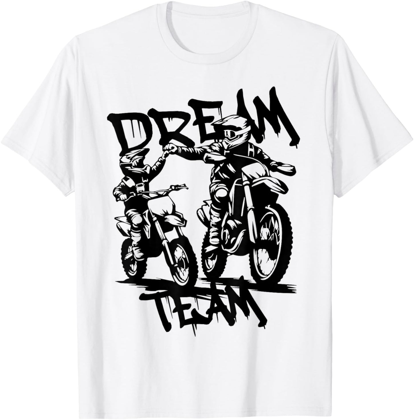 Geschenk Vater und Sohn Motocross Team Cross Motorrad Vatertag T-Shirt - T-Shirt | White