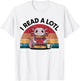 I Read Alotl Axolotl Retro Funny Reading Books Lover Vintage T-Shirt - T-Shirt | White