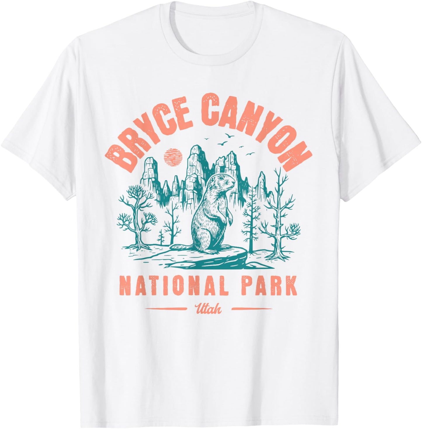 Bryce Canyon National Park Utah USA Retro Vintage Men Women T-Shirt - T-Shirt | White